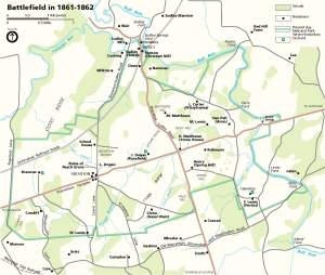 NPS Map of the Battlefield in 1861-1862